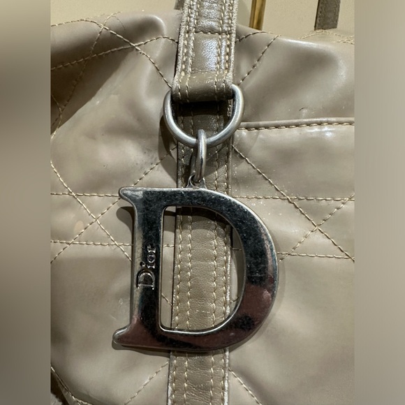 Christian Dior Cannage Patent Tan Bowler Bag - Picture 3 of 16